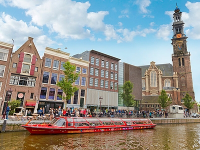 City Sightseeing Amsterdam boat preview image Anne Frank House stop