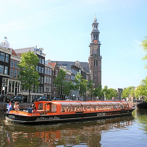 1 hour canal cruise in Amsterdam preview image at the Westerkerk