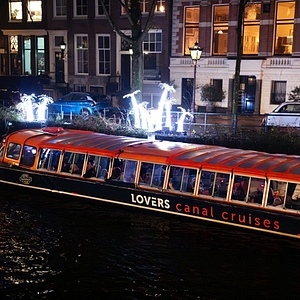 Lovers canal cruises amsterdam light festival 2025 2026 boat with artwork at canal