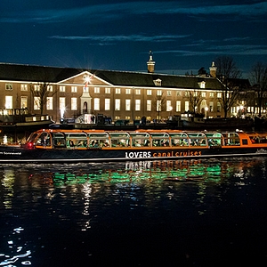 Evening Canal Cruise in Amsterdam preview image in front of Hermitage