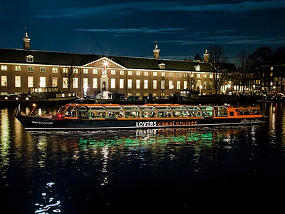 Evening Canal Cruise in Amsterdam preview image in front of Hermitage