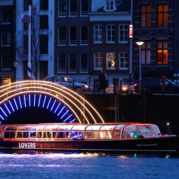 ALF Navigation Preview LOVERS Boat through Rainbow light art