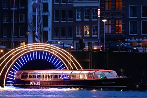 ALF Navigation Preview LOVERS Boat through Rainbow light art