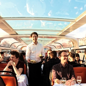 Amsterdam Dinner Cruise on Canal Boat Waiter With Food