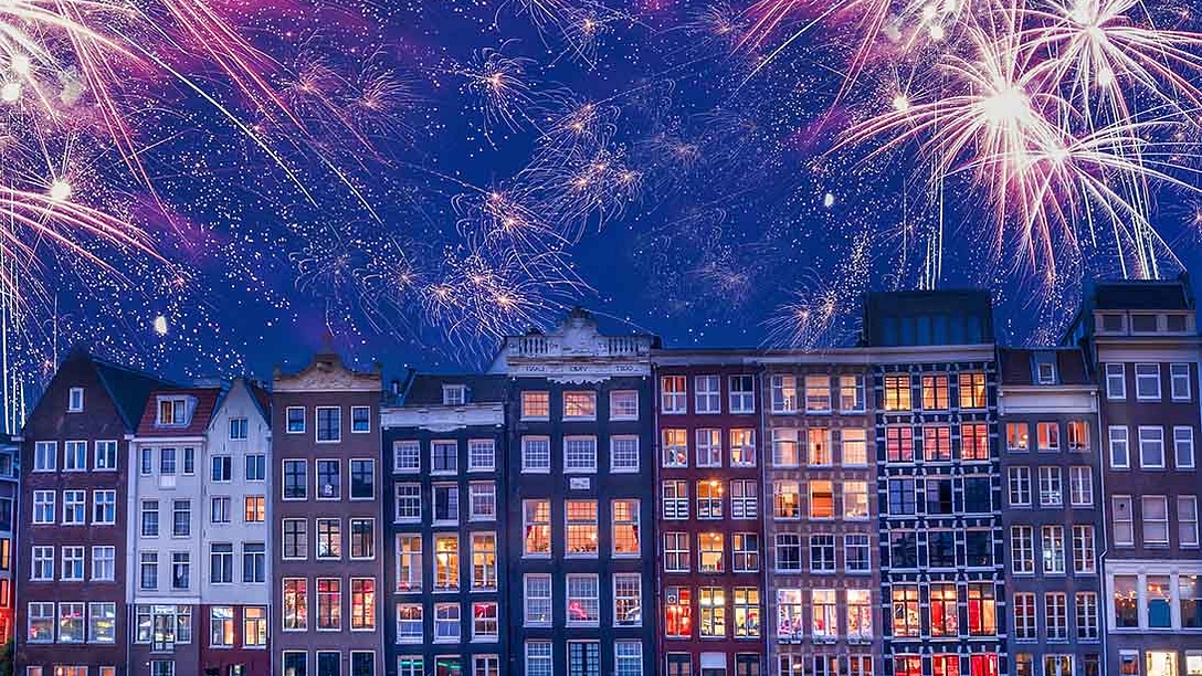 Fireworks over Amsterdam