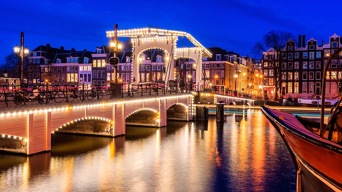 Skinny bridge at night