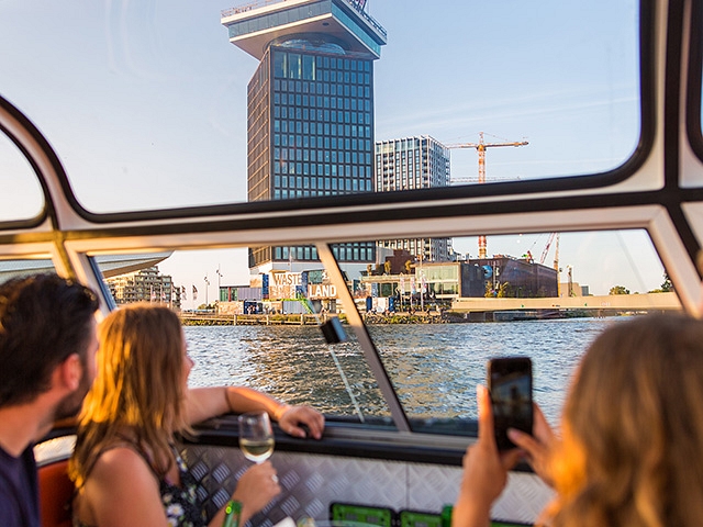 Wine and views on a canal cruise