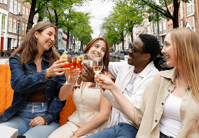 Lovely Cruises Having a nice drink in an open boat preview Lovers 640x644