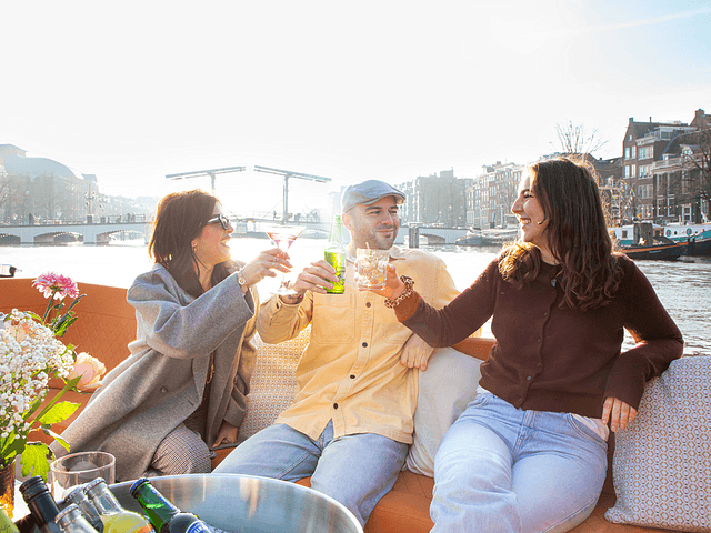 Lovely Cruises Private Boat Rental cheering drinks
