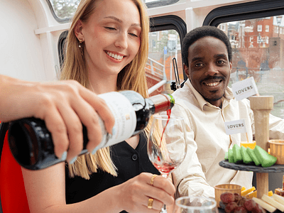 Lovers wine cheese cruise pouring wine 640x644 preview