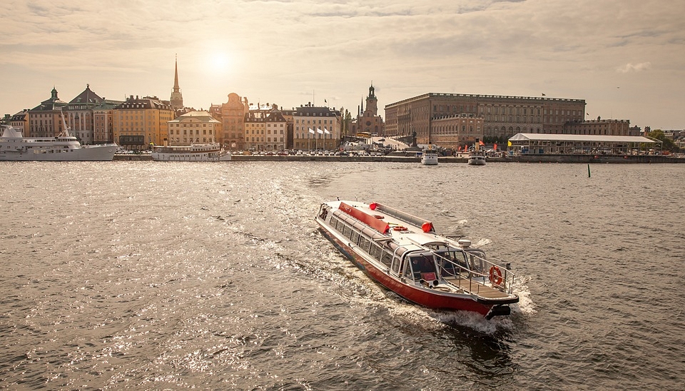 Stockholm banner preview with boat